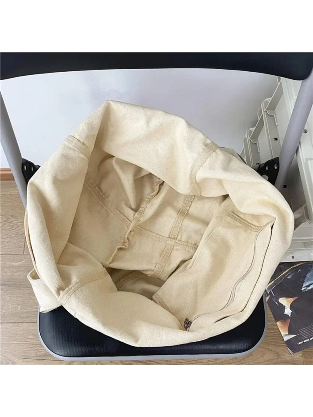 Women's White2 Travel Canvas Zipper Crossbody Shoulder Laptop Bag